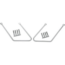 Chrome Saddlebag Support Brackets — Pair, Left & Right, Chrome