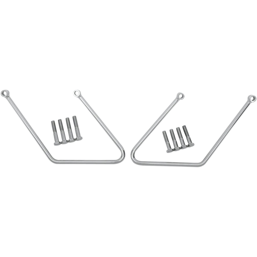 Chrome Saddlebag Support Brackets — Pair, Left & Right, Chrome