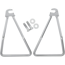 Chrome Saddlebag Support Brackets — Pair, Left & Right