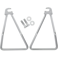 Chrome Saddlebag Support Brackets — Pair, Left & Right