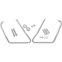 Chrome Saddlebag Support Brackets — Chrome, Pair, Left/Right mounting