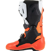 Botas Tech 10 Enduro — EU 47, Negro, Blanco, Naranja fluorescente