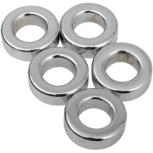 Espaciadores de repuesto — perno 3/8", 6.4 mm (1/4"), 19 mm (0.75"), paquete de 5, cromo