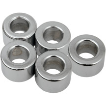 Espaciadores de repuesto — 12 mm (1/2"), perno 3/8", 19 mm (0.75"), pack de 5, plata