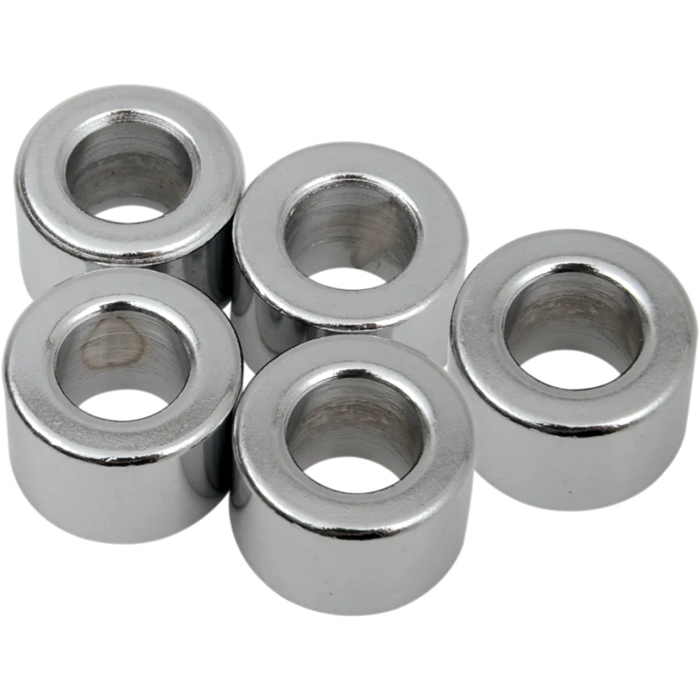 Espaciadores de repuesto — 12 mm (1/2"), perno 3/8", 19 mm (0.75"), pack de 5, plata