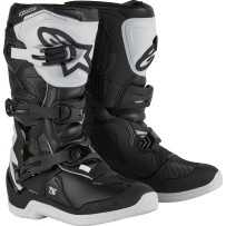 Botas Juveniles Tech 3S — US 3, Sobre la pantorrilla, Negro/Blanco