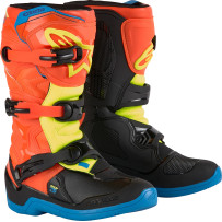 Botas Tech 3S Juveniles — EU 34, US 2, sobre pantorrilla, naranja