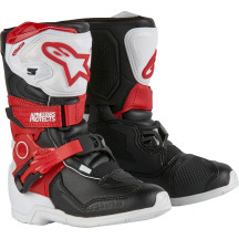 Botas Tech 3S para niños — EU 29, US 11, Caña alta, Rojo, Negro, Blanco