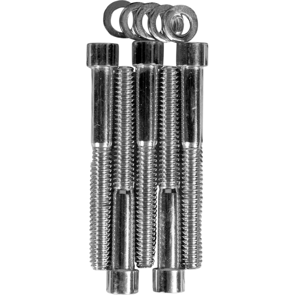 Transmission Side Cover Bolt Set — Chrome, Silver, Set
