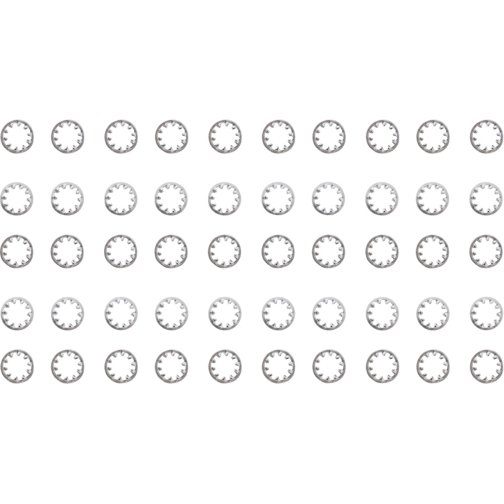 Inside Star Washers — 3/8" bolt, 50 pack, silver