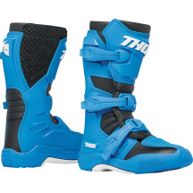 Youth Blitz XR Boots — US 3, Over‑Calf, Black, Blue