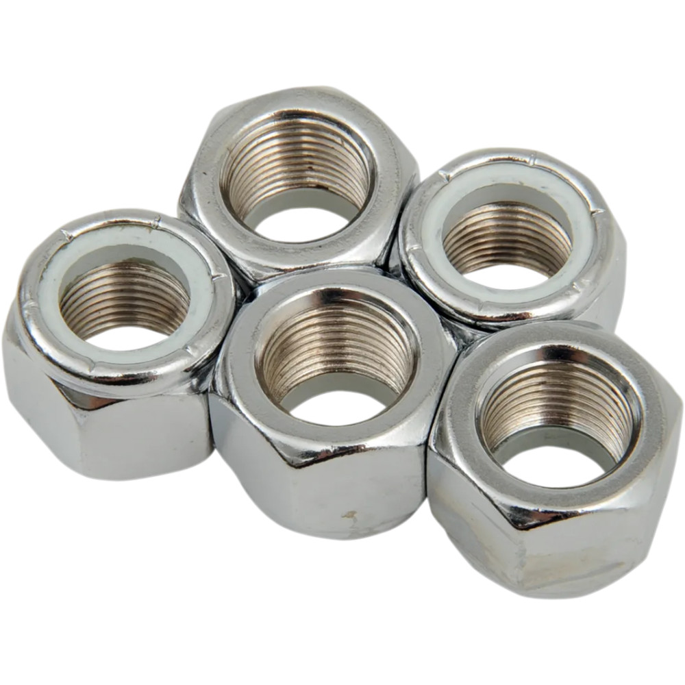 Replacement Insert Nuts — 5-pack, Silver, Nylon, SAE