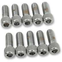 Tornillos de cabeza Allen — 15.9 mm (5/8"), 10 unidades, Plateado