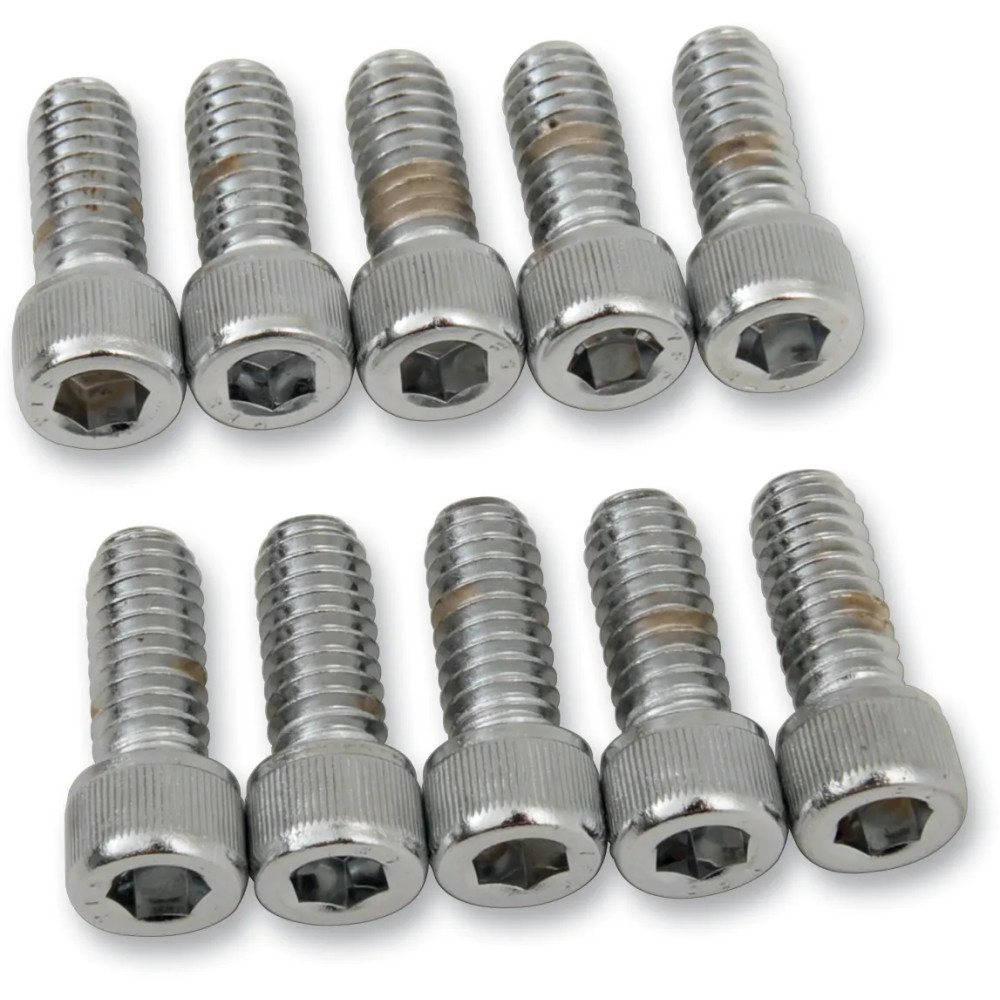 Tornillos de cabeza Allen — 15.9 mm (5/8"), 10 unidades, Plateado