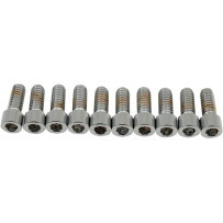 Tornillos de cabeza hexagonal interior — 15,9 mm (5/8"), paquete de 10, plateado