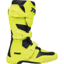 Youth Blitz XR Boots — US Size 3, Over-Calf, Black/Fluorescent Acid