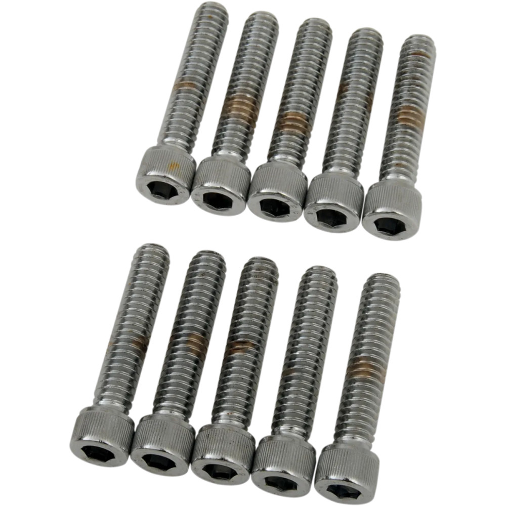 Socket-Head Bolts — 31.8 mm (1-1/4"), 10 Pack, Chrome