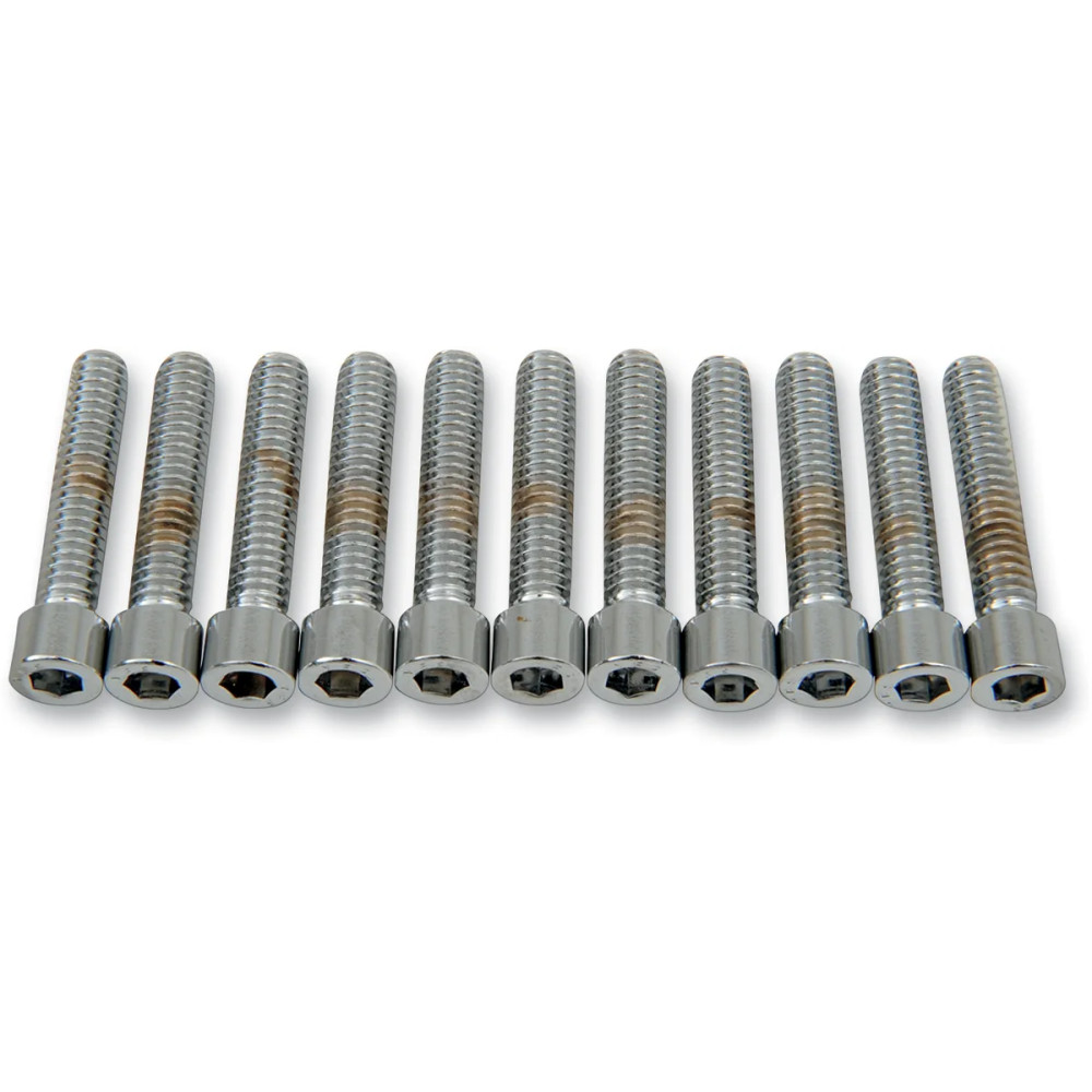 Socket-Head Bolts — 1-1/4" (31.8 mm) length, 10 pack, chrome