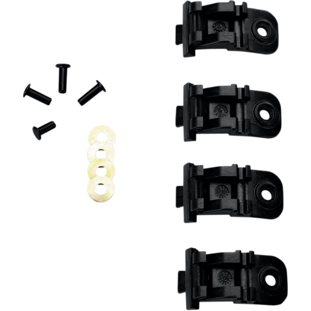 Base de hebilla Tech Boots — Compatible con Tech 10 through '08, Tech 6 '04-'05, Negro, pack de 4