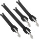 Kit de correas para botas — Compatible con Tech 7, Tech 7 Enduro, negro, pack de 4