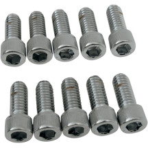 Tornillos de cabeza Allen — 20 mm (3/4"), paquete de 10, plateado