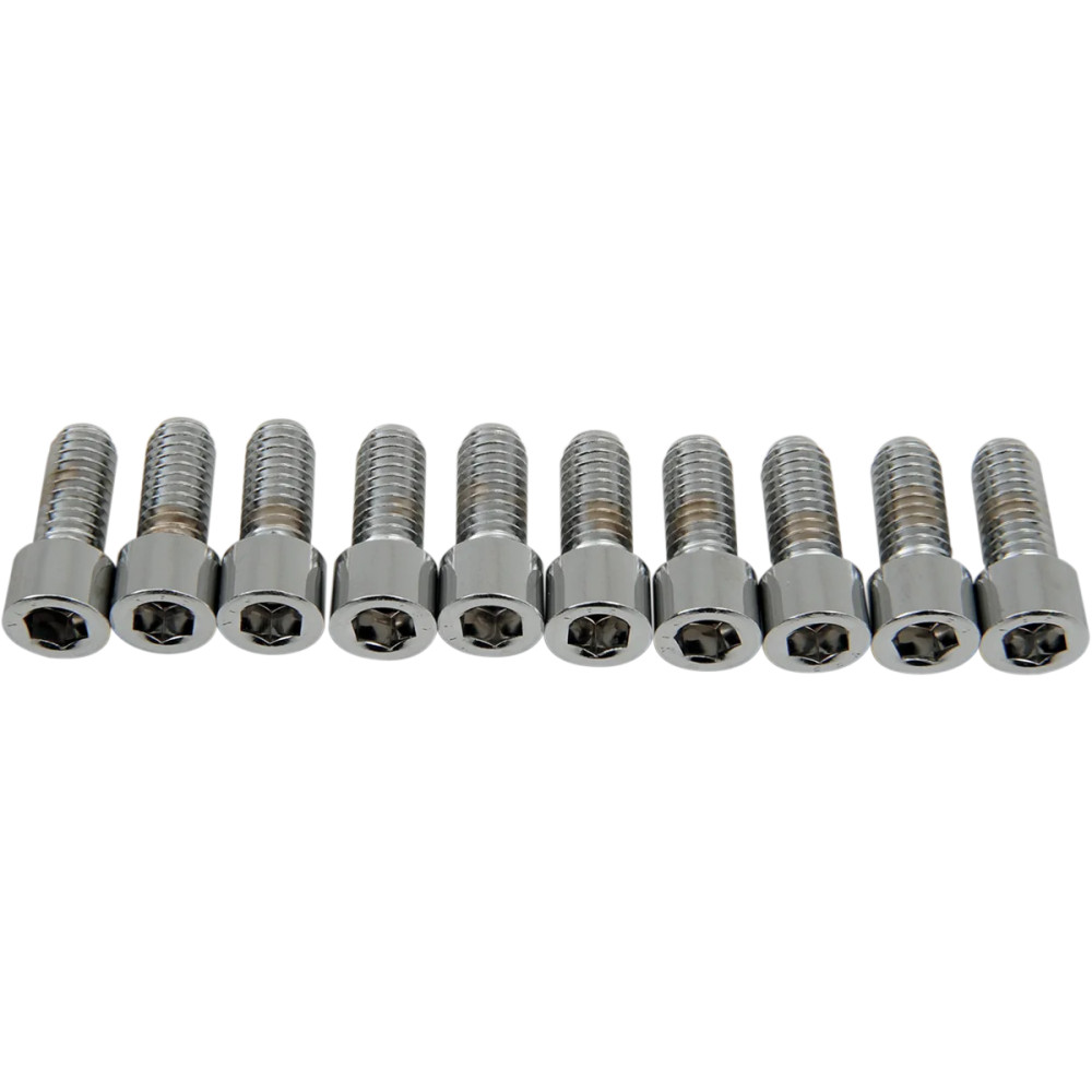 Tornillos con cabeza hexagonal interior — 1/4–3/8" rosca gruesa, 3/4" longitud, paquete de 10