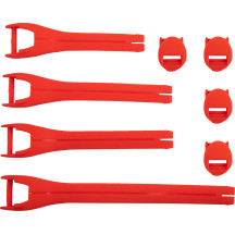 Kit de correas para botas — Qualifier, tallas 10-15, rojo