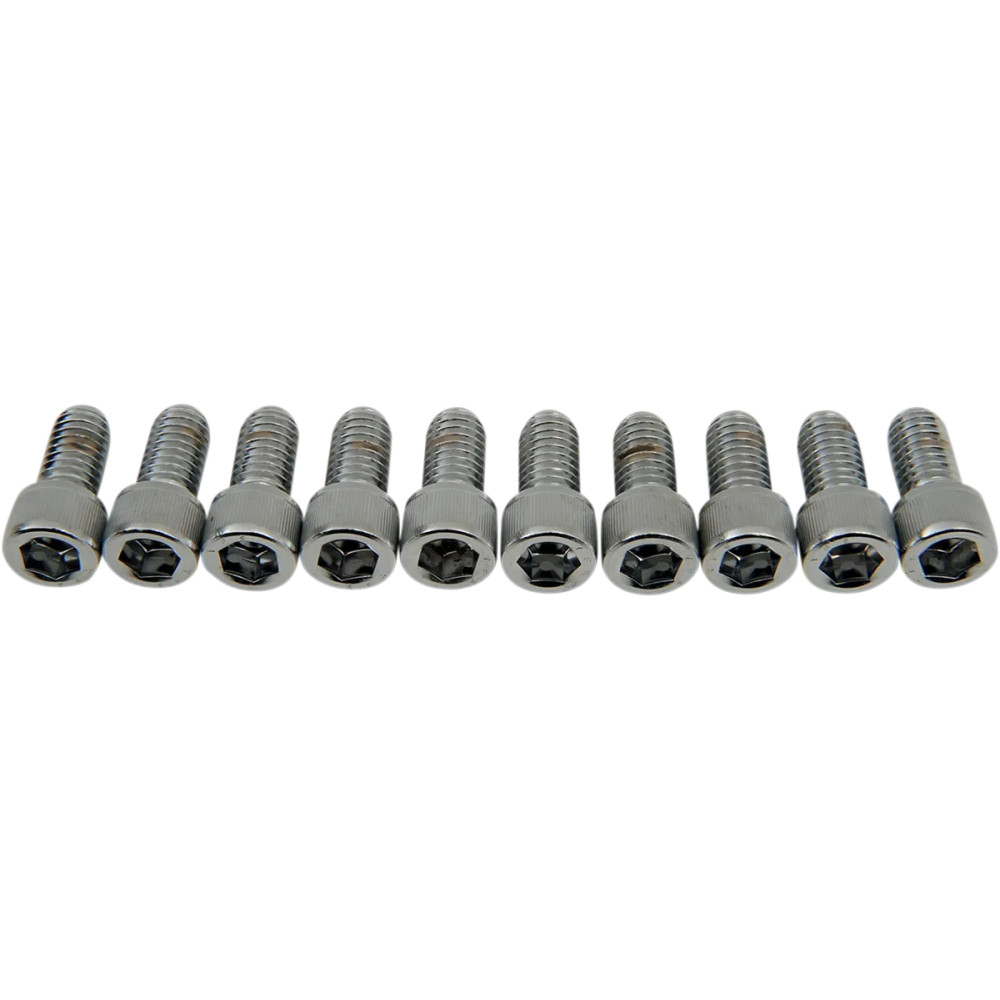 Tornillos de cabeza hexagonal interior — 20 mm (3/4"), SAE, paquete de 10, cromado