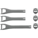 Kit de correas para botas juvenil Blitz XR — gris, carbón