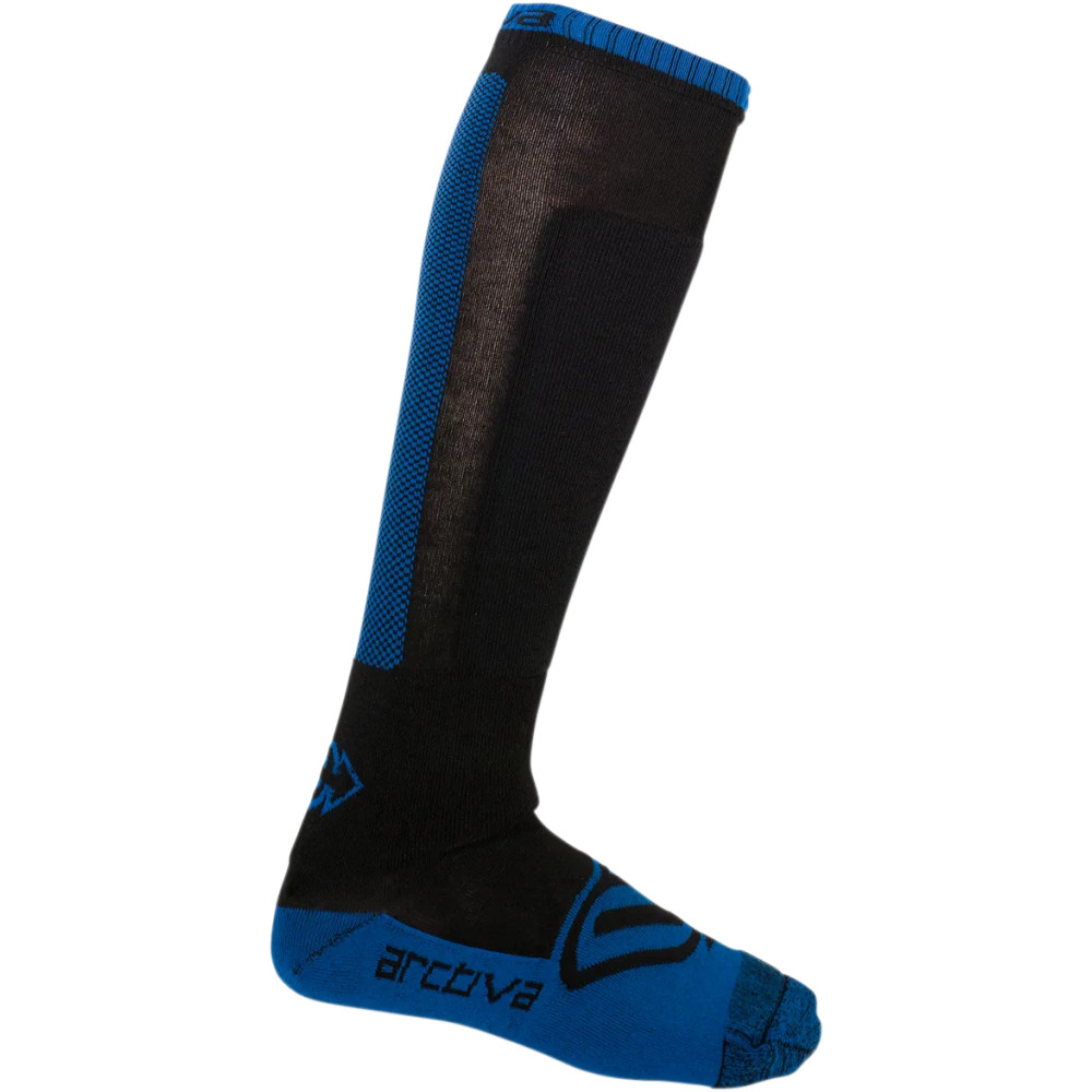 Evaporator Socks — S/M, below-knee, Black, Blue