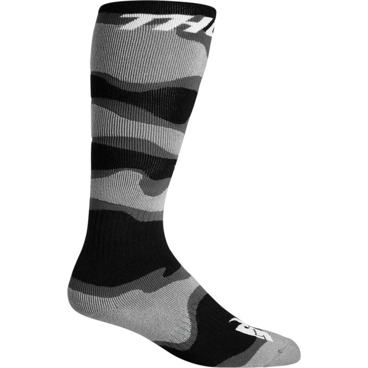 Calcetines MX Camo — media caña, adulto, gris
