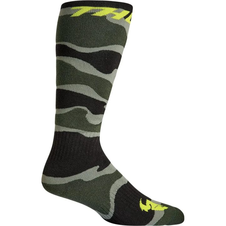 Calcetines MX camuflaje — media caña, US 10-13, verde