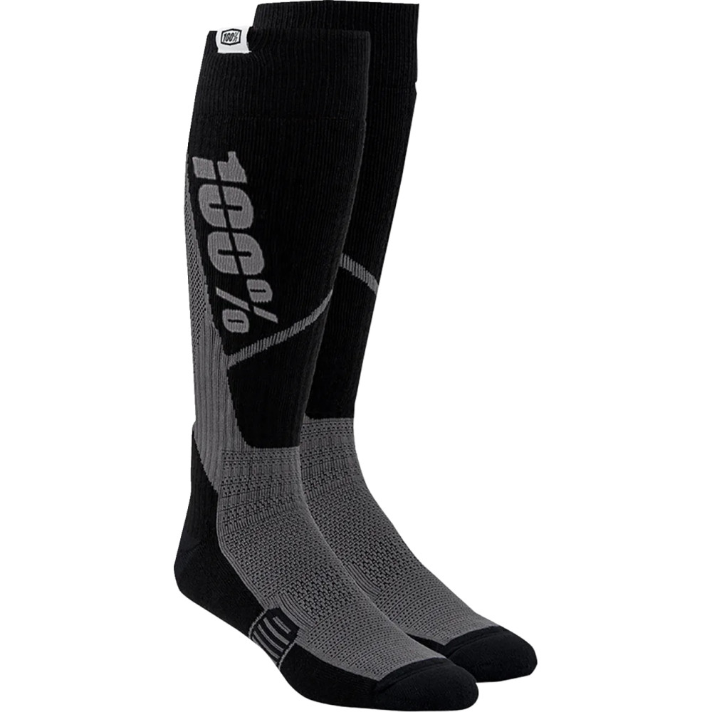Torque Comfort Moto Socks — S/M, Mid-Calf, Black/Gray