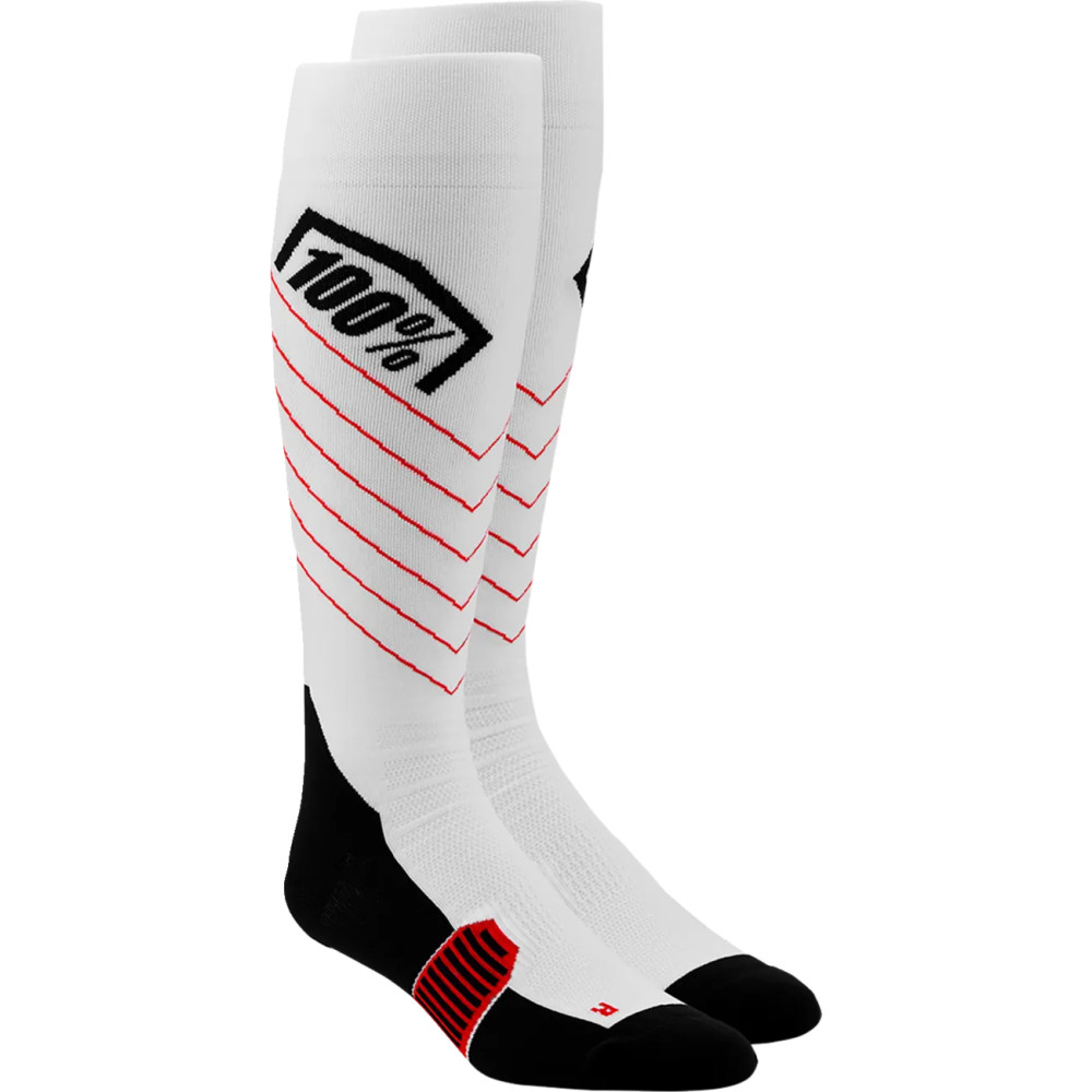 Hi-Side Performance Socks — L/XL, Over-Calf, 20.5 cm (8"), White
