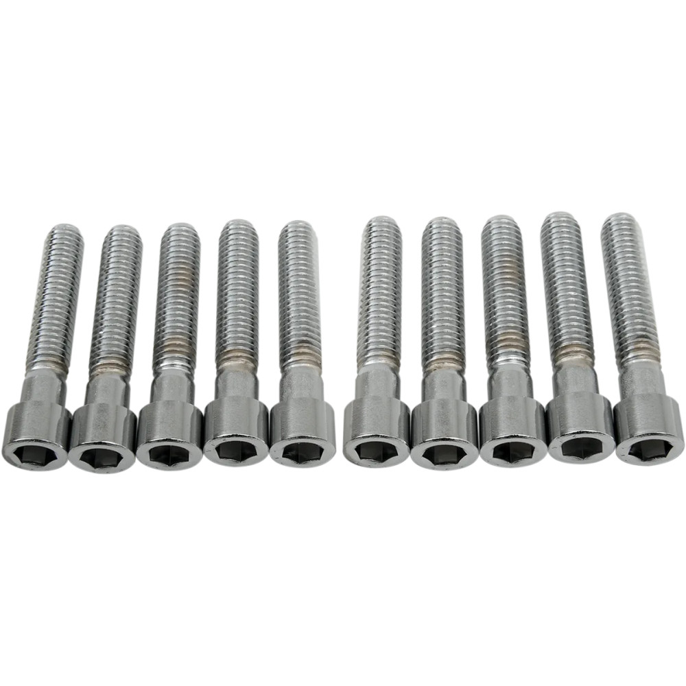 Tornillos de cabeza Allen — 50,8 mm (2"), paquete de 10, plateado