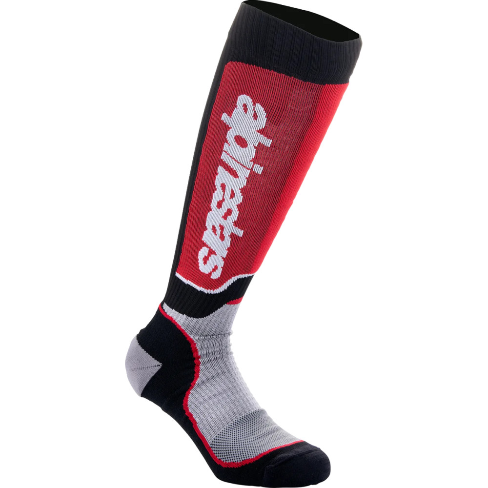 Calcetines MX Plus — Talla M, Largo, Negro, Gris, Rojo