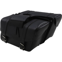 Highwayman Slant-style Saddlebags — L, 39.5×24×15 cm, Black