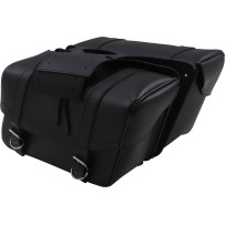 Highwayman Slant-style Saddlebags — L, 39.5×24×15 cm, Black