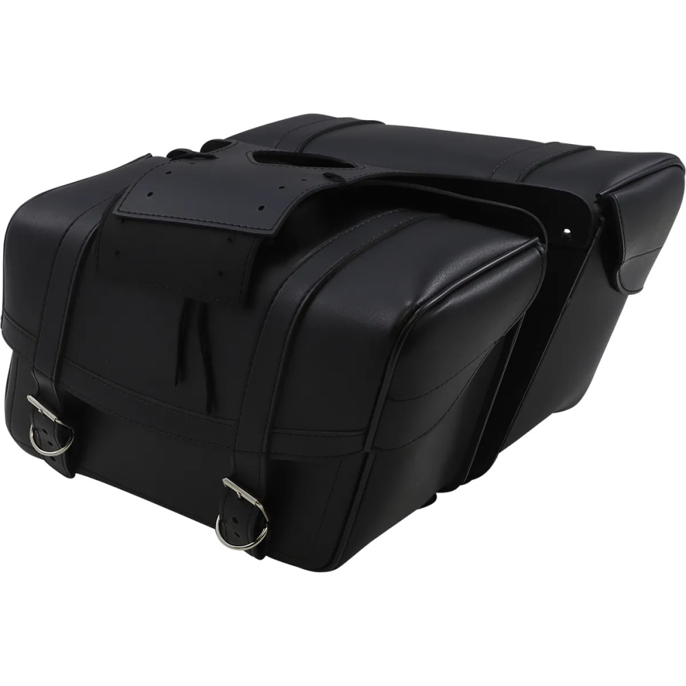 Highwayman Slant-style Saddlebags — L, 39.5×24×15 cm, Black