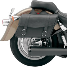 Highwayman Slant-style Saddlebags — L, 39.5×24×15 cm, Black