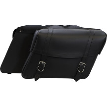 Highwayman Slant-style Saddlebags — Jumbo, 47 cm (18-1/2") W × 30.5 cm (12") H × 15 cm (6") D, Black