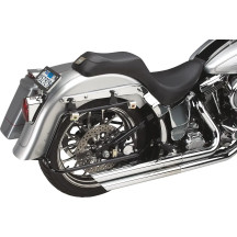 BaggerTail Saddlebag Mount for Softail Models — '93–'21 OEM-style fit, exhaust below axle, Black