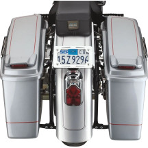 BaggerTail Saddlebag Mount for Softail Models — '93–'21 OEM-style fit, exhaust below axle, Black