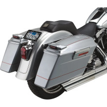 BaggerTail Saddlebag Mount for Softail Models — '93–'21 OEM-style fit, exhaust below axle, Black
