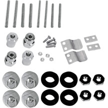 S4 Quick-Disconnect Saddlebag Docking Post and Fastener Kit for Harley — Chrome, side mount