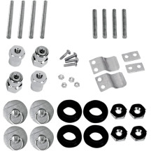 S4 Quick-Disconnect Saddlebag Docking Post and Fastener Kit for Harley — Chrome, side mount
