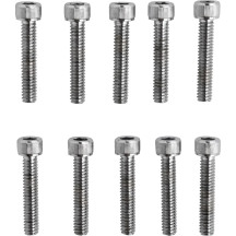 Tornillos de cabeza de vaso de repuesto — #8-32, 22,2 mm (7/8"), paquete de 10, plata