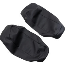 Saddlebag Lid Covers — Mustang, black vinyl, pair