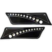 Cubiertas perforadas de cierre para alforjas — Izquierda, Derecha, Negro