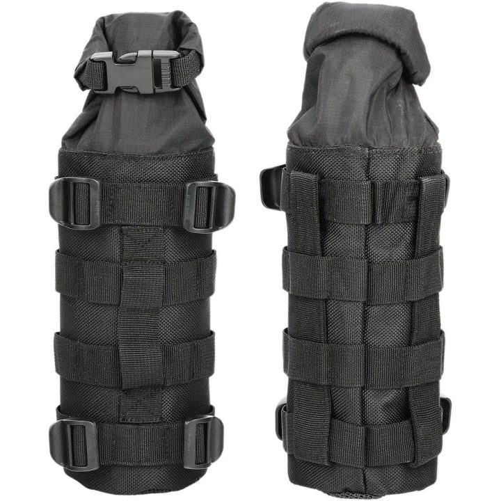 Trails End Fuel Bottle Holder — 30 oz, 12" H rolled, Black